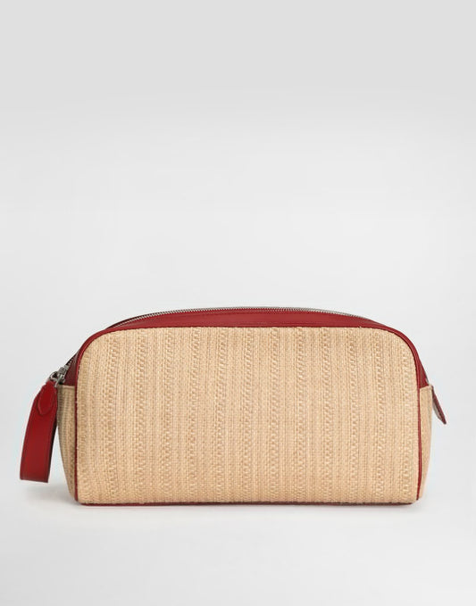 Essenza toiletry bag in raffia