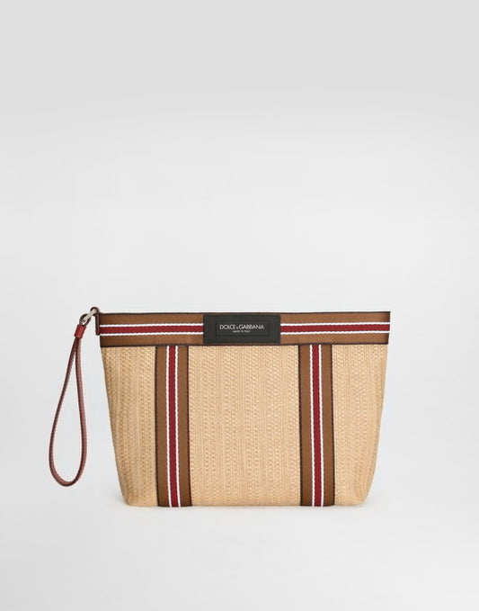 Essenza toiletry bag in raffia