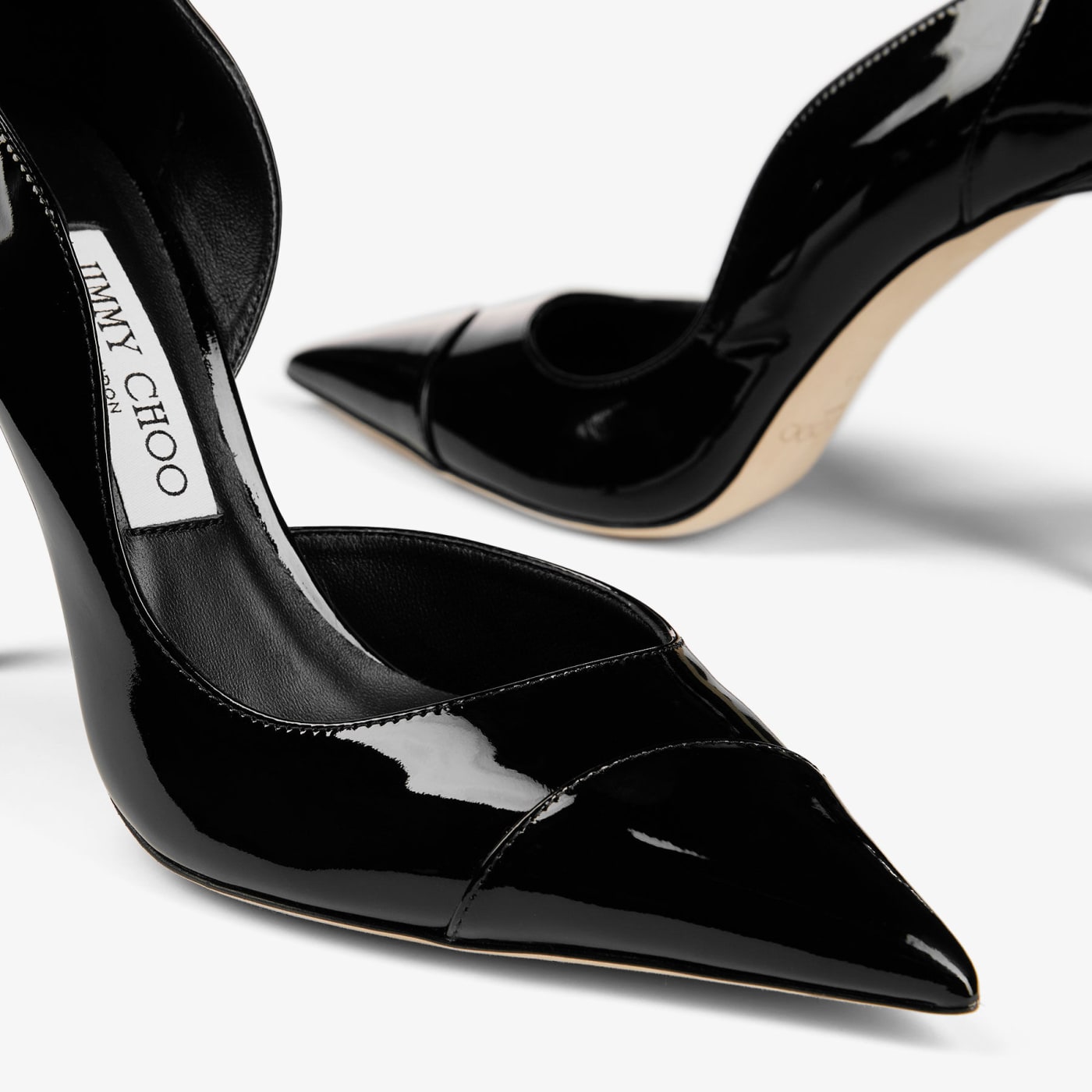 Brigitte 100 Black Patent Leather Pumps