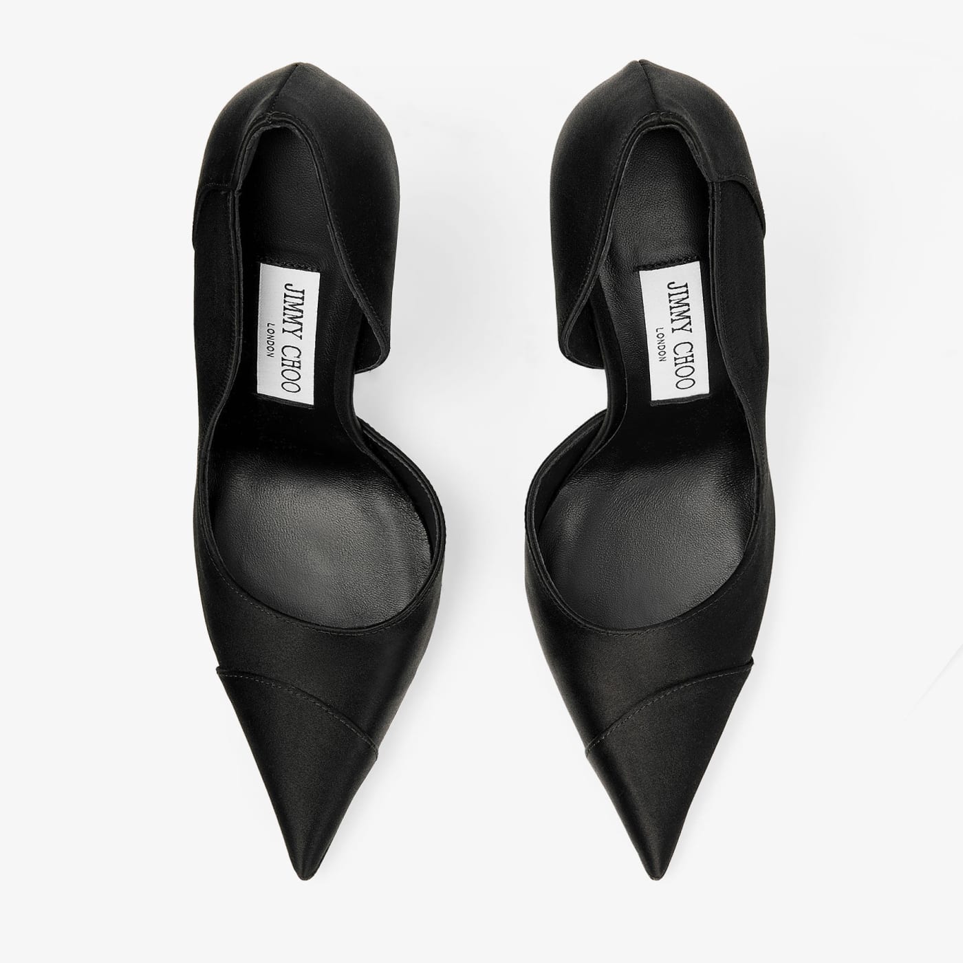 Brigitte 120 Black Satin Pumps