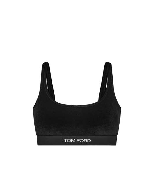 Stretch Lustrous Velour Signature Bralette