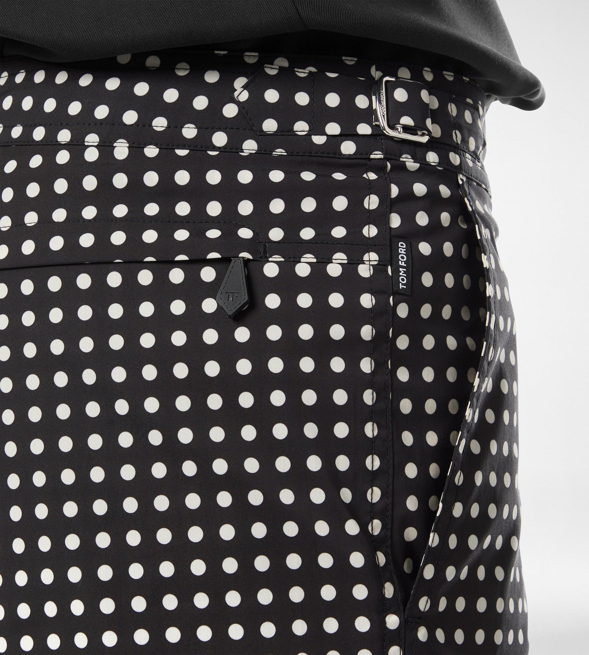 Mid Dot Print Nylon Swim Short