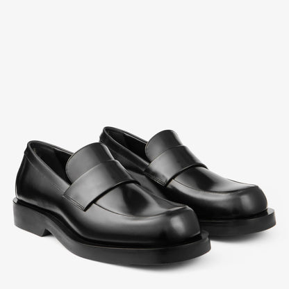 Buff Loafer Black Box Calf Leather Loafers