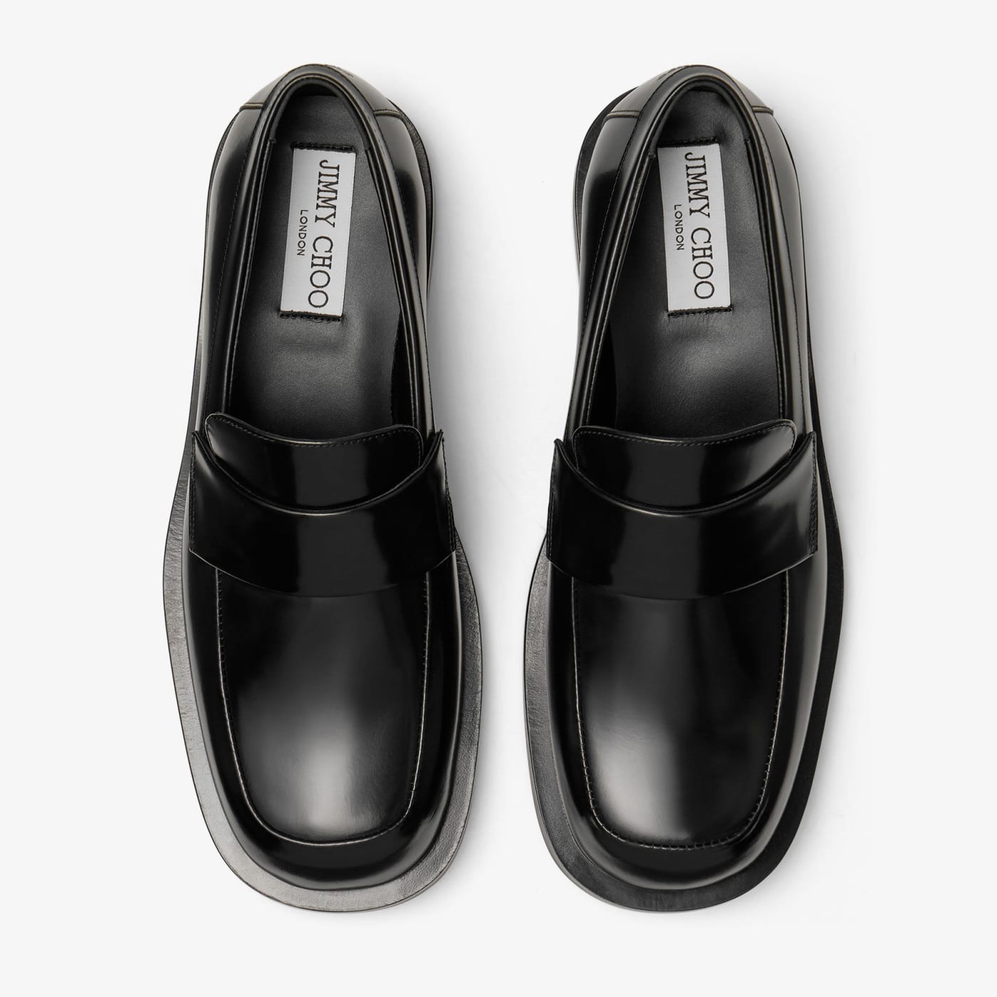 Buff Loafer Black Box Calf Leather Loafers