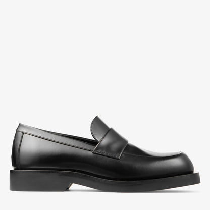 Buff Loafer Black Box Calf Leather Loafers