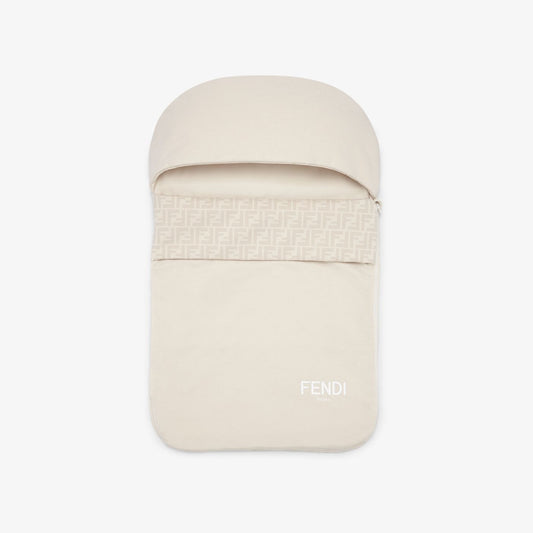 Baby Sleeping Bag Beige jersey sleeping bag with logo