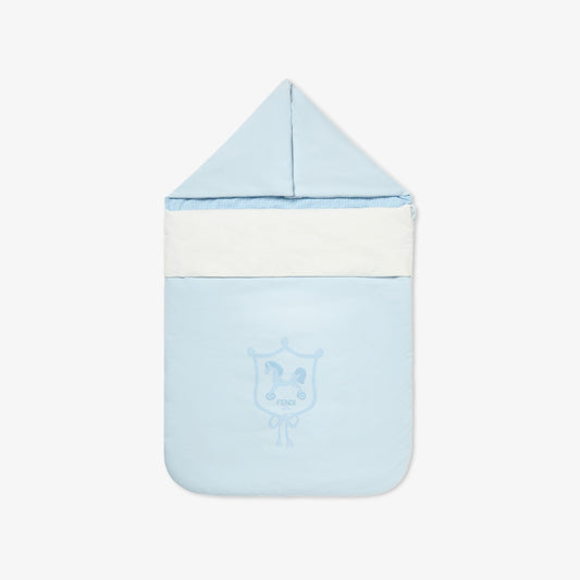 Baby sleeping bag Baby sleeping bag in light blue jersey