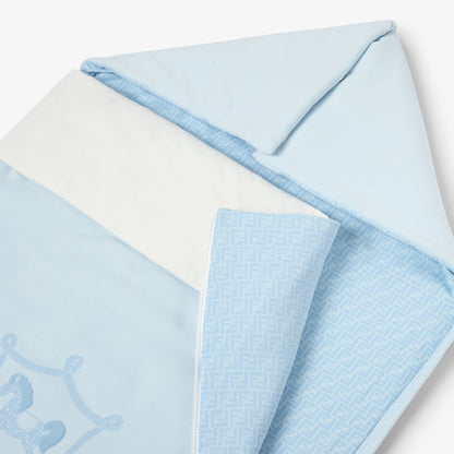 Baby sleeping bag Baby sleeping bag in light blue jersey