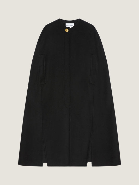 Cape in wool and cashmere