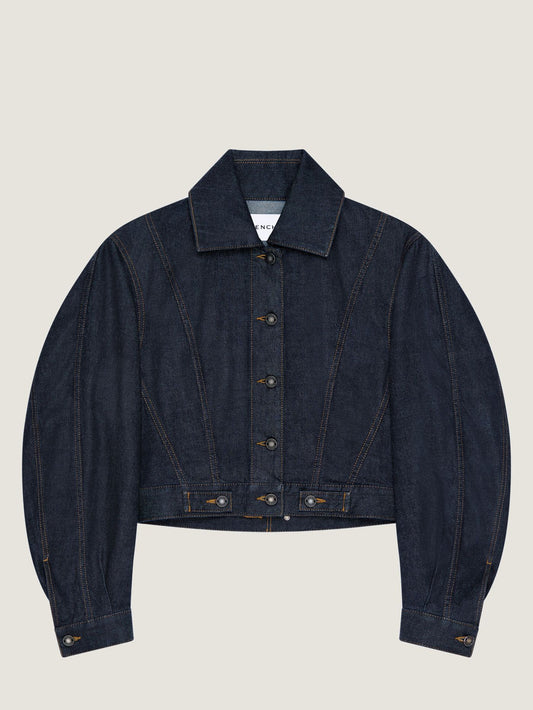 Back-to-front Cocoon jacket in raw denim