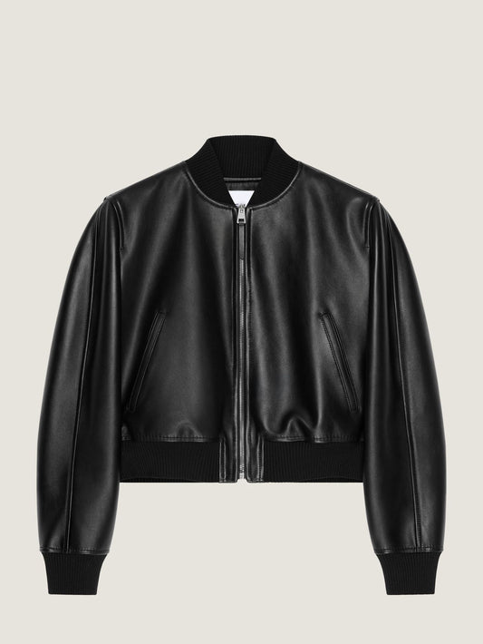 Bomber in nappa leather
