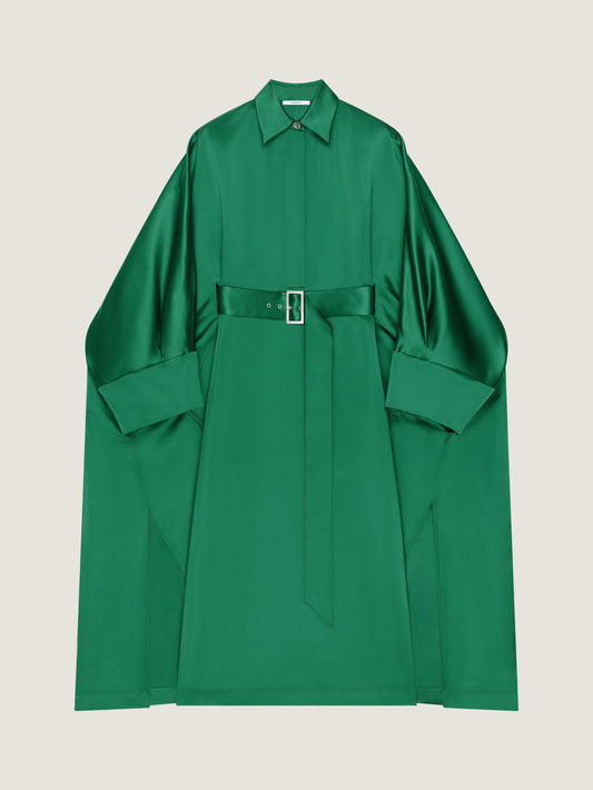 Cocoon dress in satin