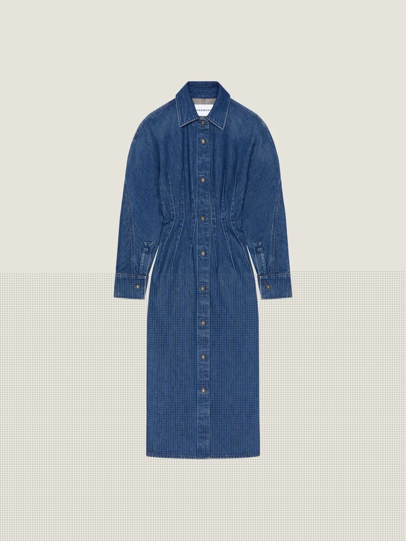 Cocoon dress in medium blue denim