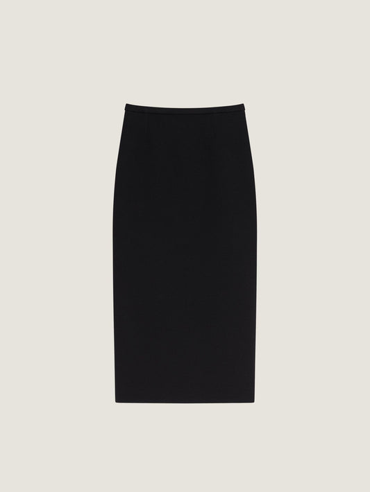 Midi pencil skirt in wool