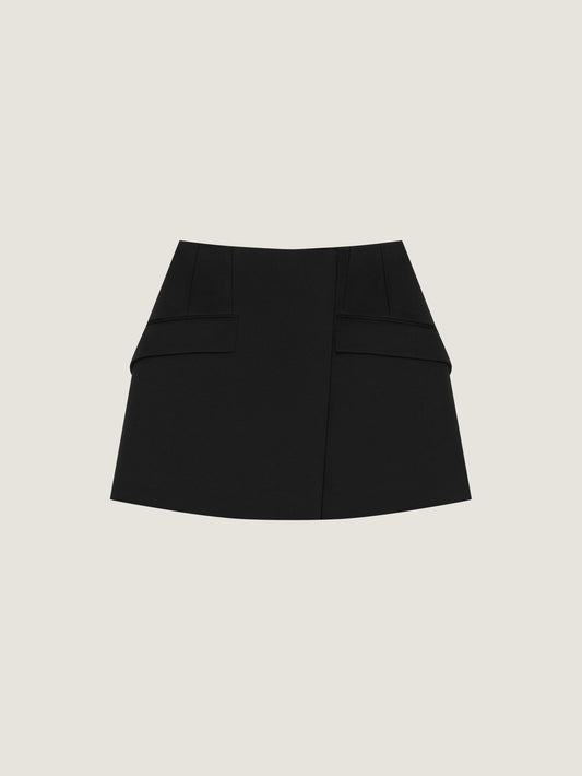 Mini skirt in wool