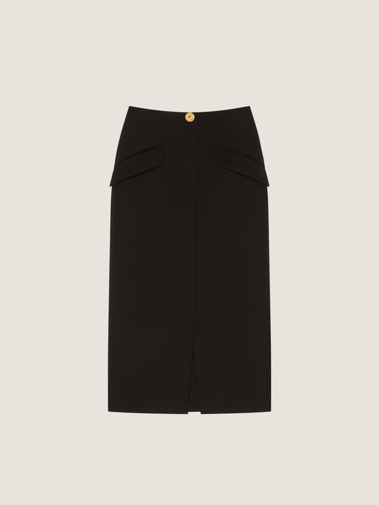 Midi skirt in wool