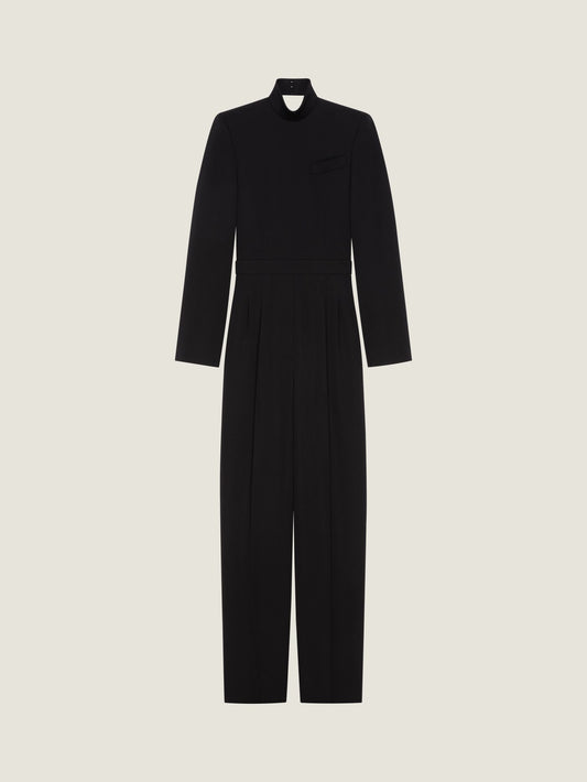 Sliced back all-in-one in wool