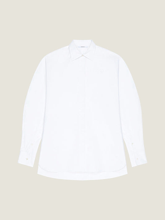 Cocoon shirt in poplin with Givenchy embroidery