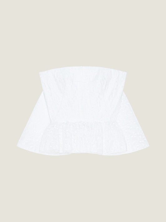 Bustier cape back top in lace