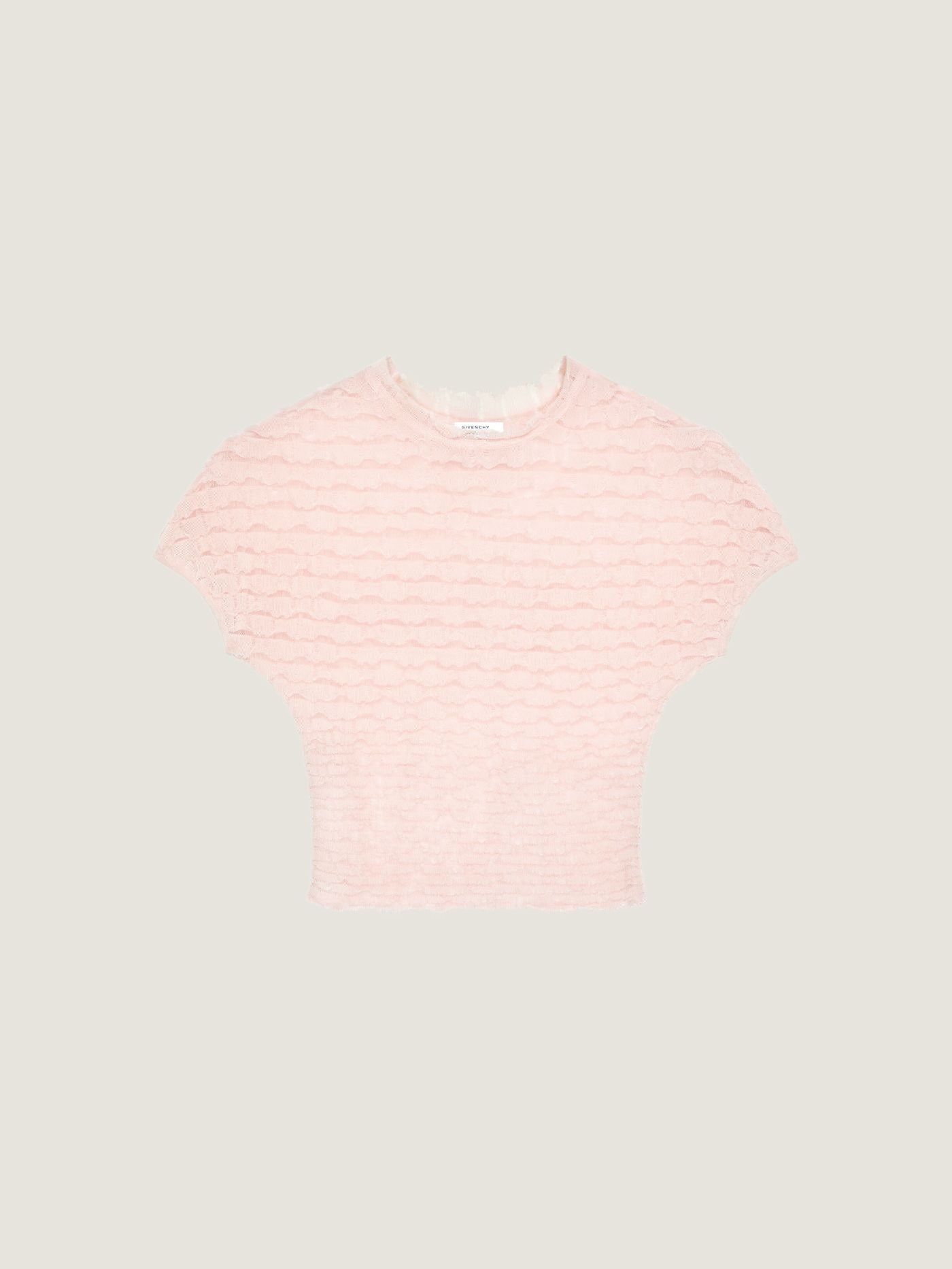 Cropped top with nylon frills
