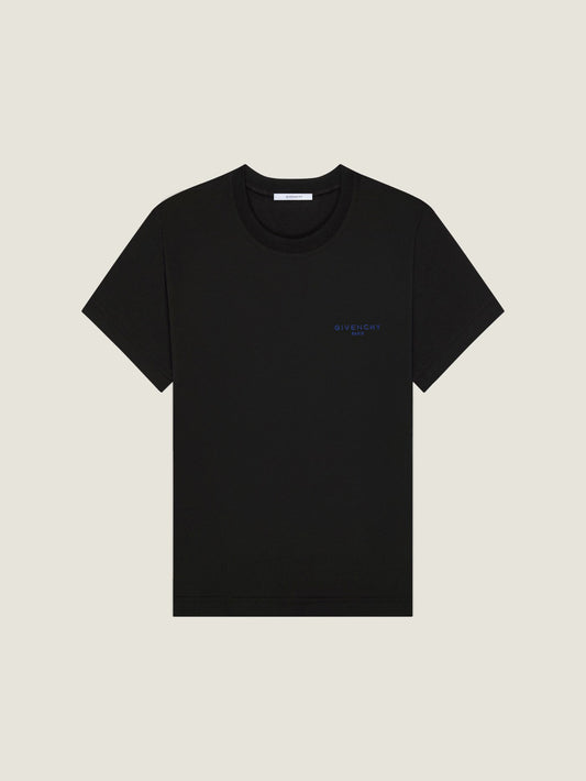 Slim t-shirt in cotton with Givenchy Paris embroidery