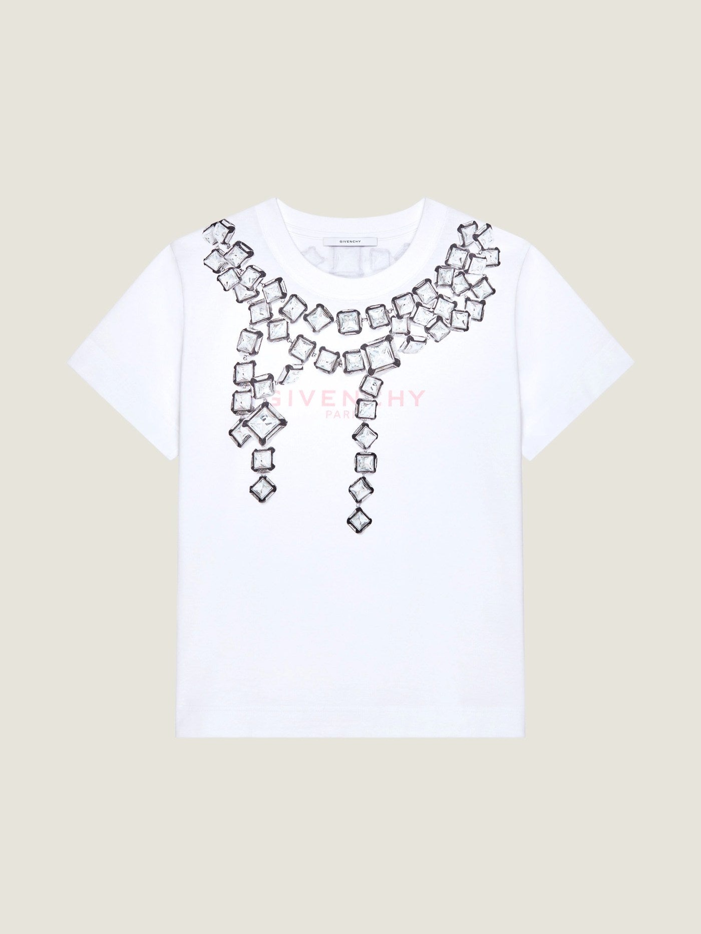 T-shirt in cotton with Deconstructed Crystals print