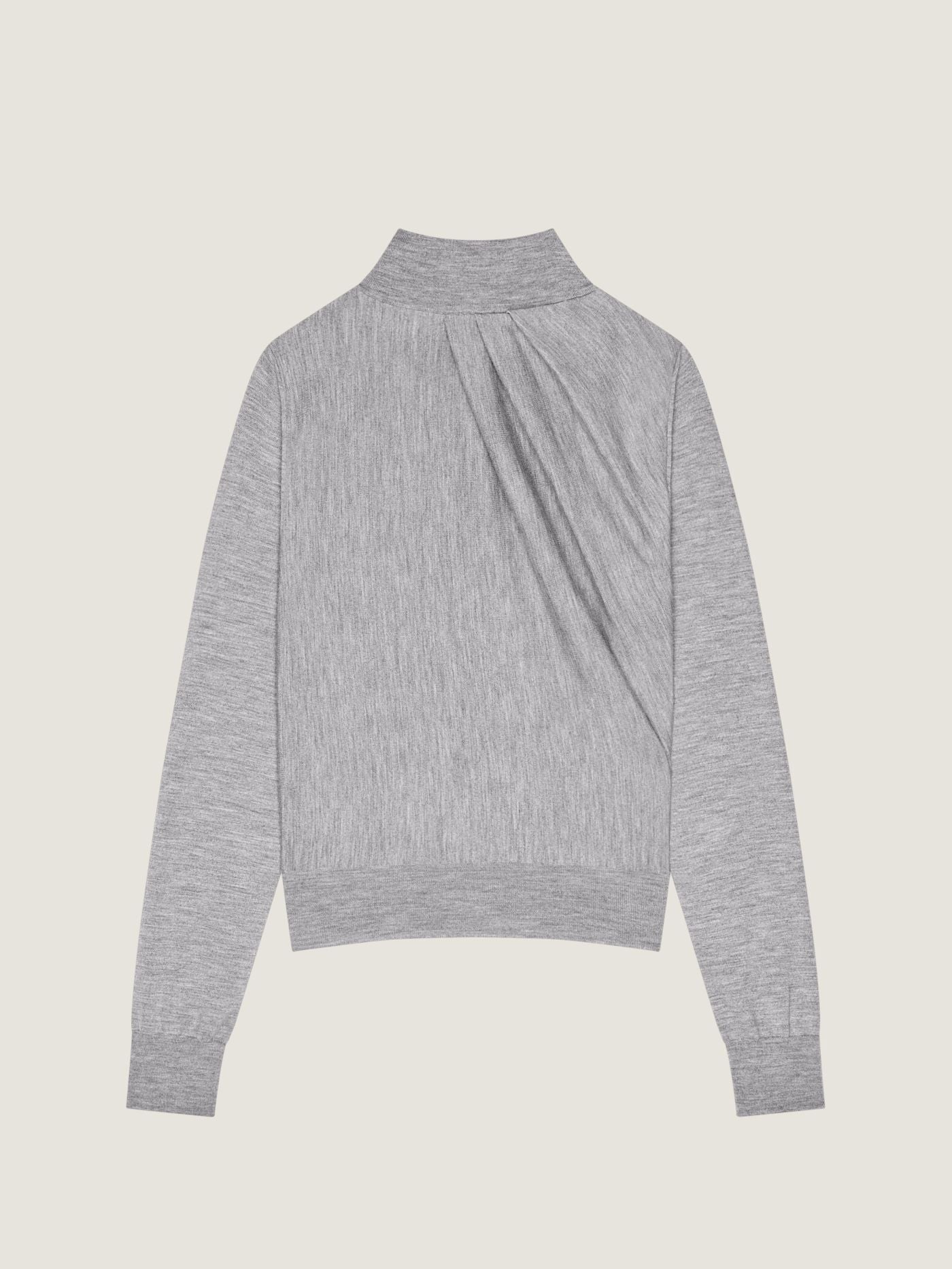 Draped sweater in wool