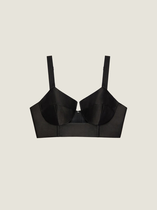 Bra top in satin