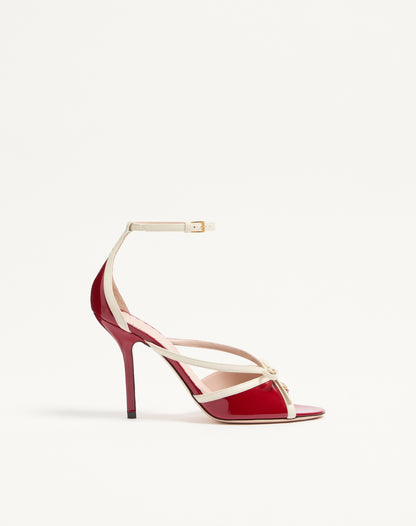Bepointy Sandal In Patent Leather And Kidskin 100mm