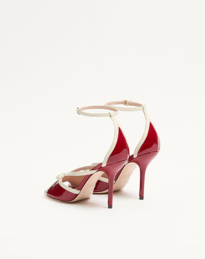 Bepointy Sandal In Patent Leather And Kidskin 100mm