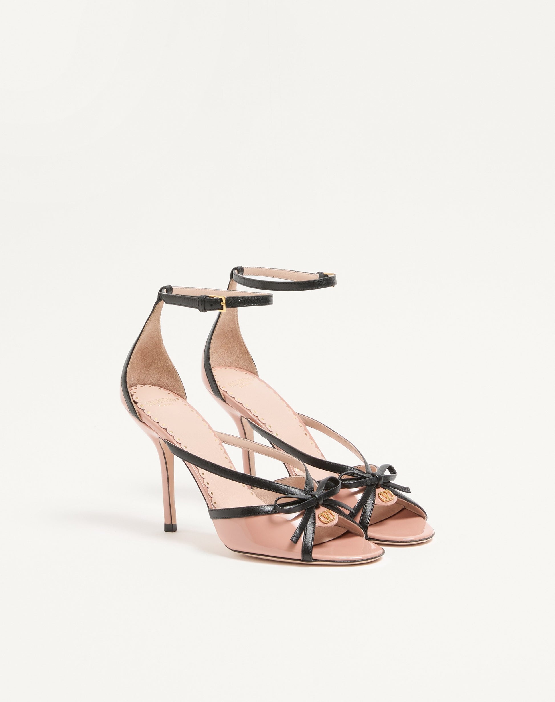 Bepointy Sandal In Patent Leather And Kidskin 100mm
