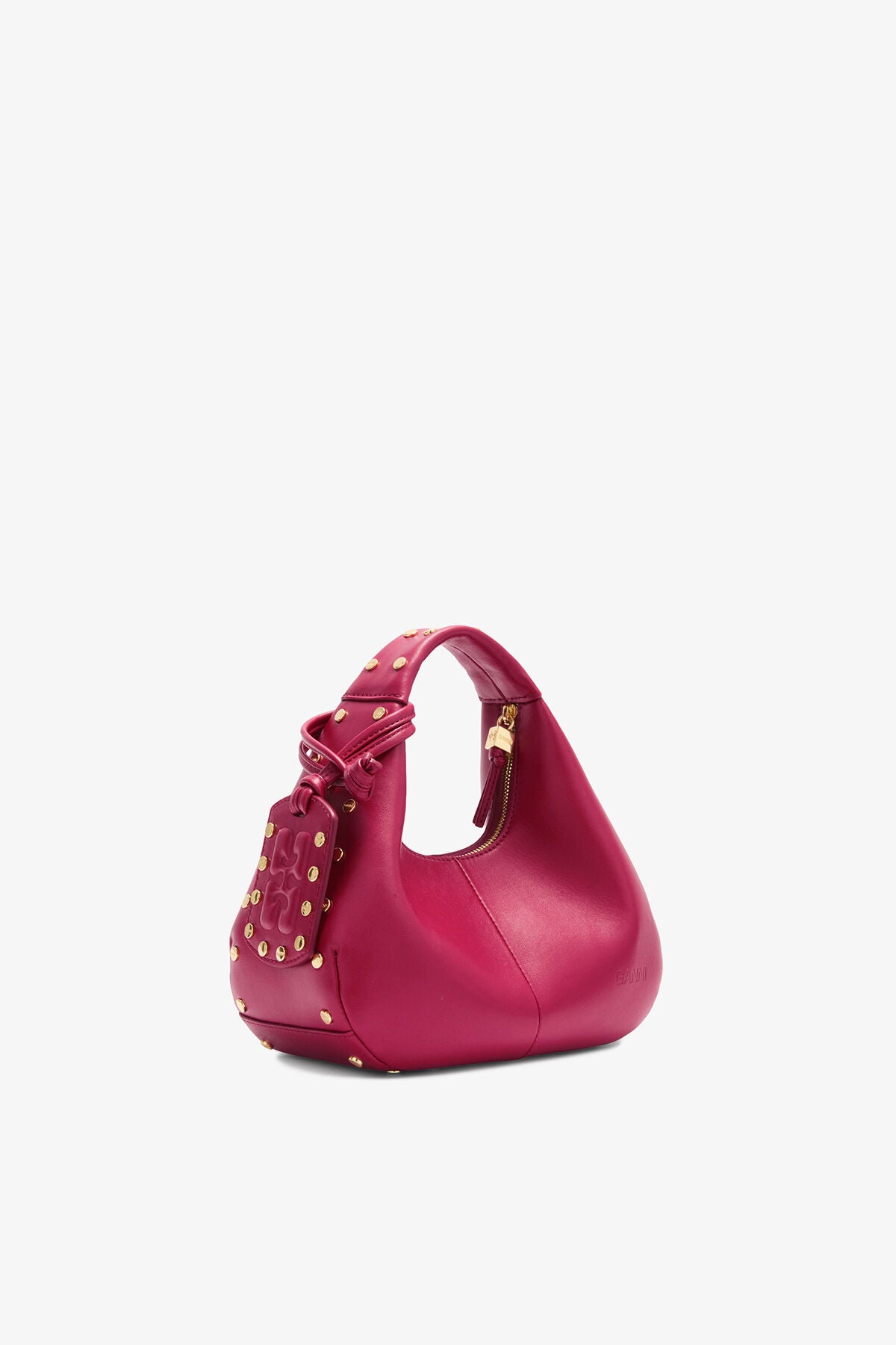 Mini Hobo Bag Studs in Red