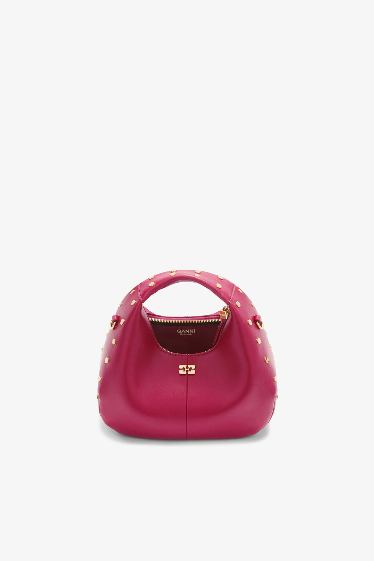 Mini Hobo Bag Studs in Red