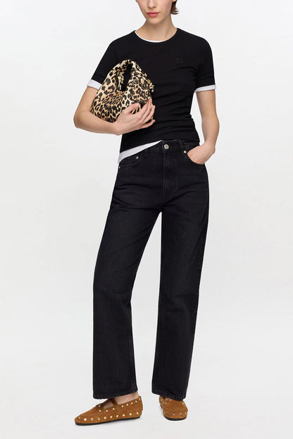 Mini Hobo Bag in Grained Leopard