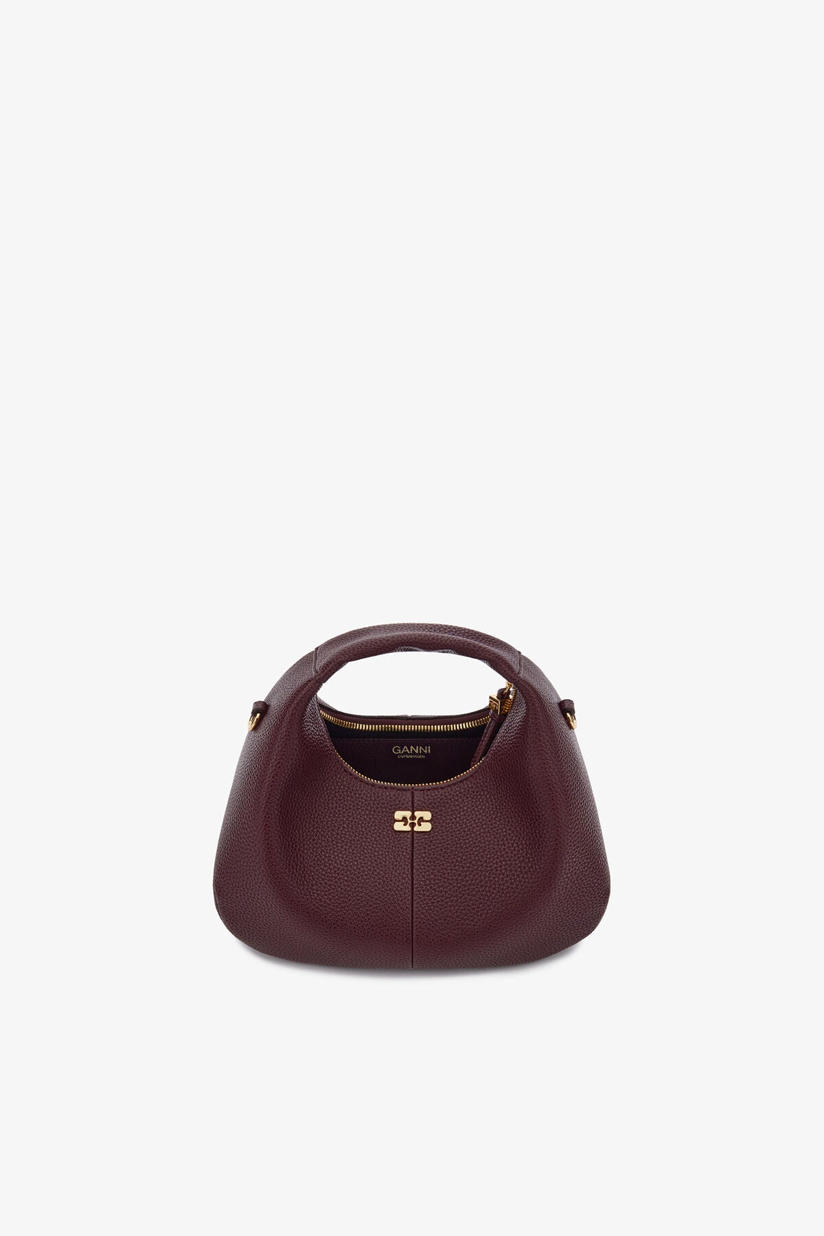 Mini Hobo Bag in Burgundy