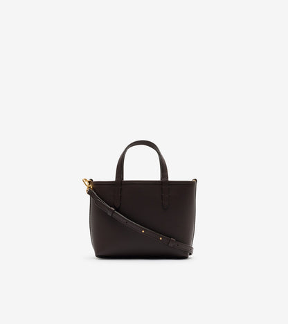 Mini Reversible Bloomsbury Tote in Peat brown/sand beige