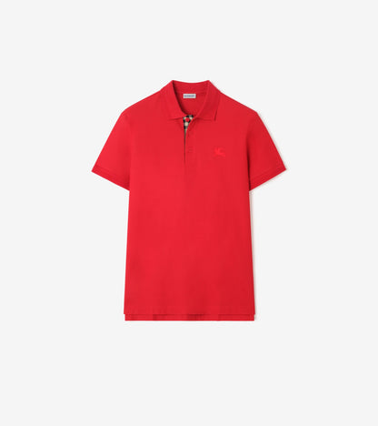 Cotton Polo Shirt in Clay brown