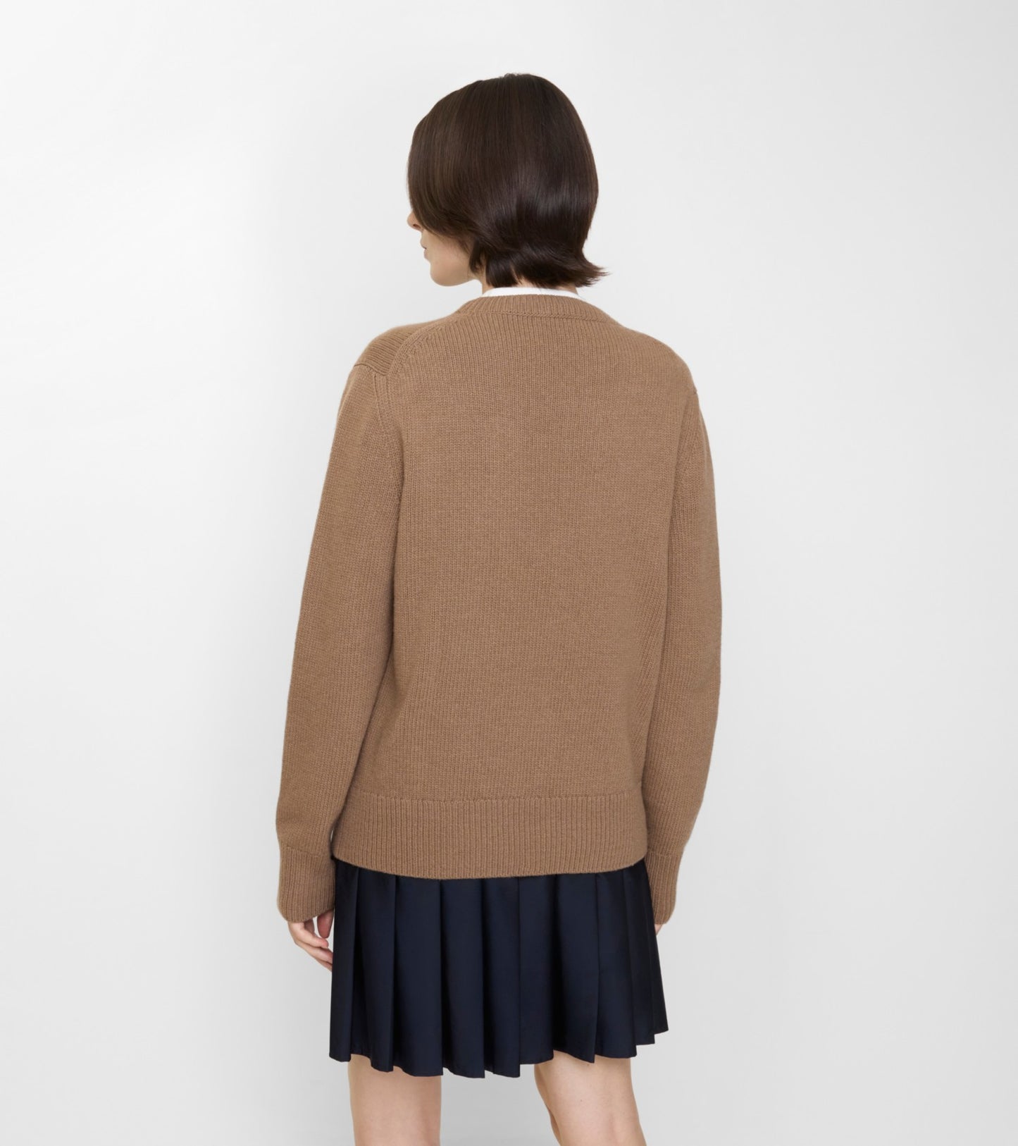 Knight Wool Cashmere Sweater in Camel