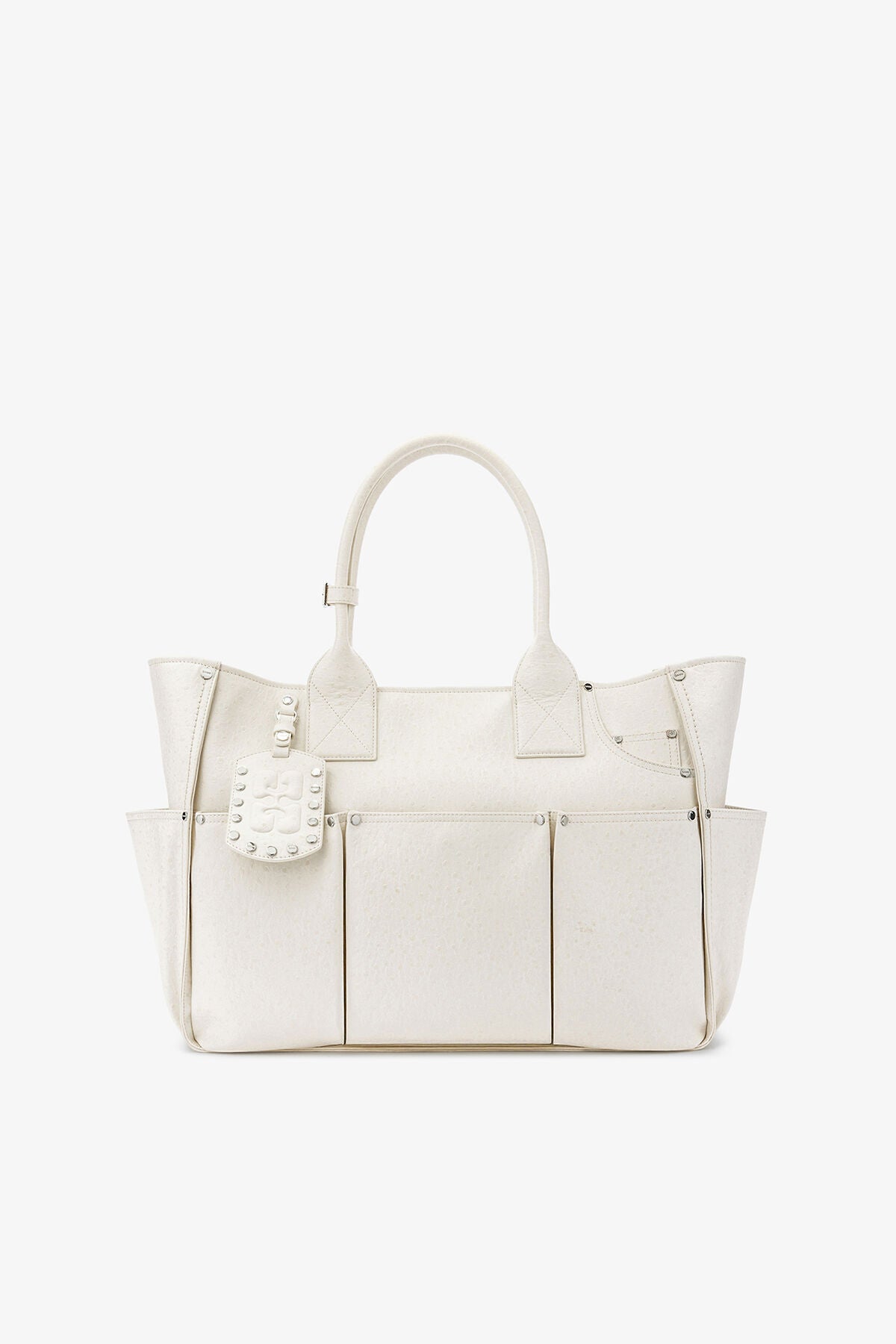 Posy Bag in White Ostrich