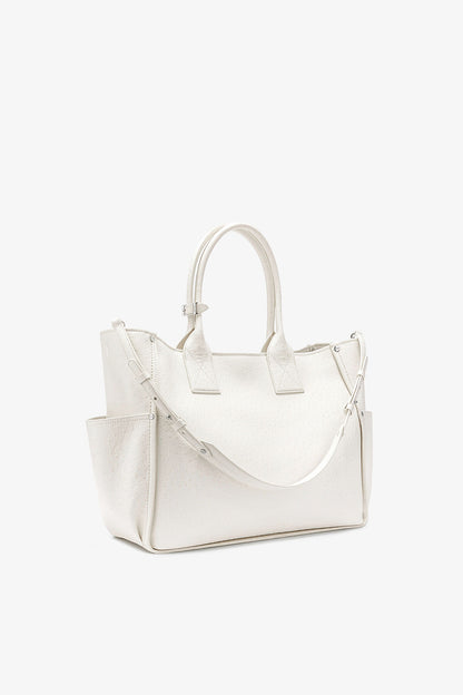Posy Bag in White Ostrich