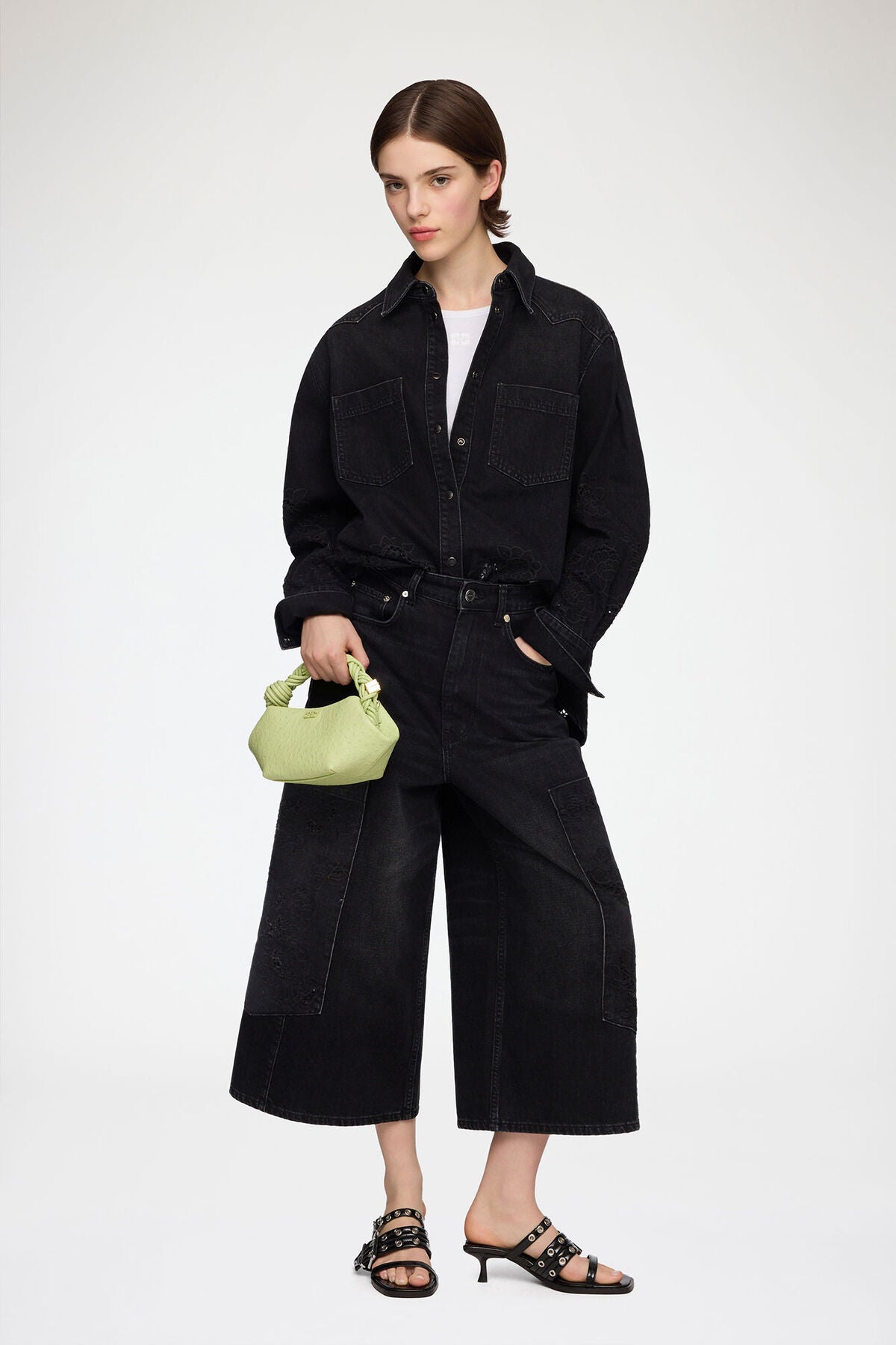 Mini Bou Bag in Green Ostrich