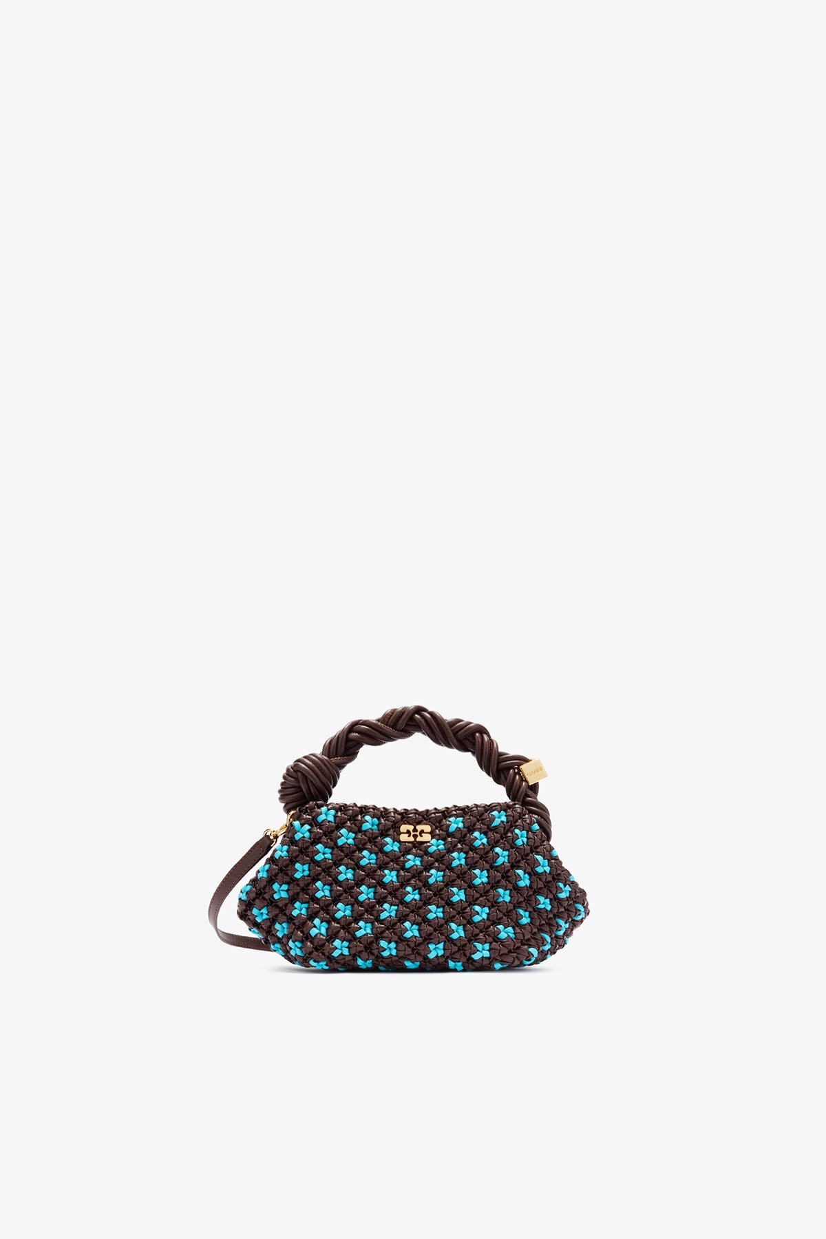 Mini Bou Bag in Braided Brown