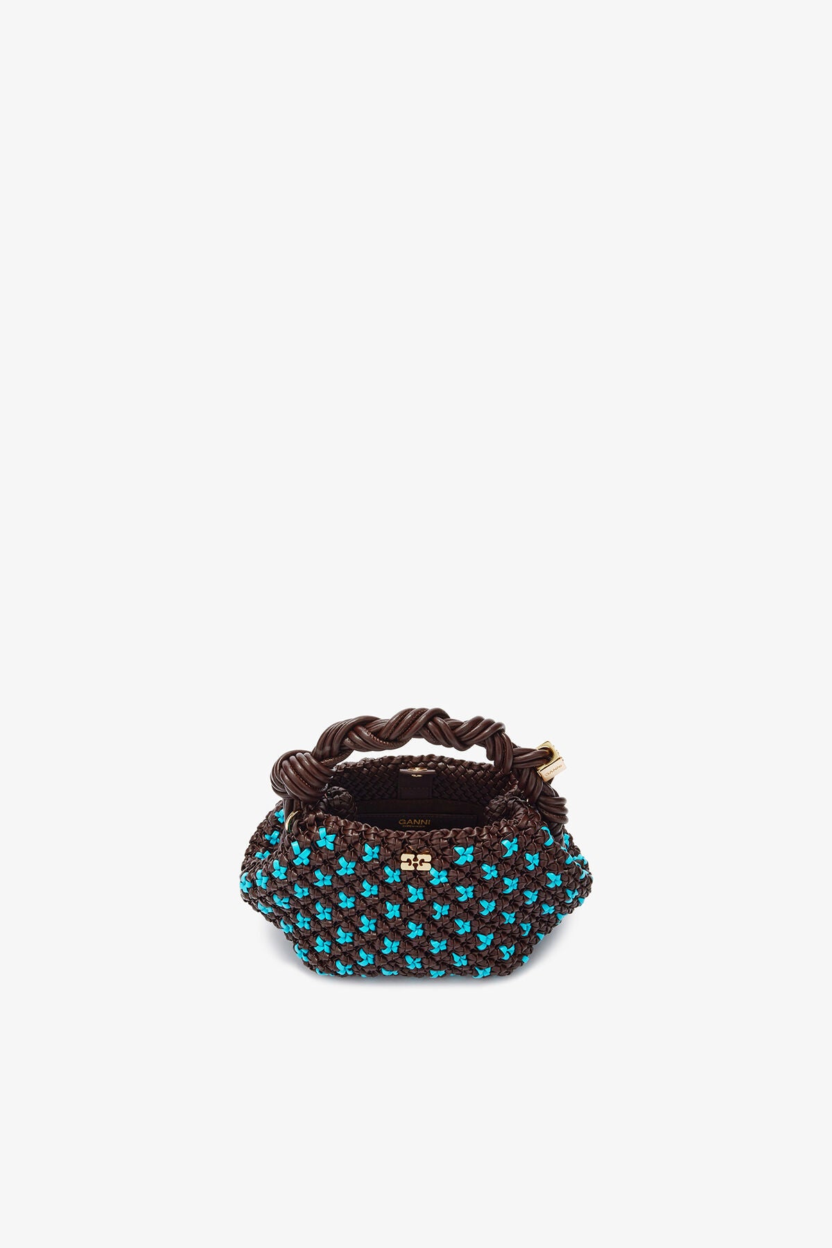 Mini Bou Bag in Braided Brown