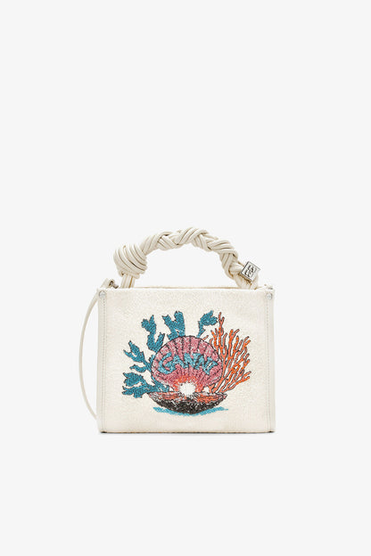 Small Bou Shopper in White Terry