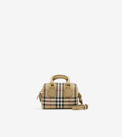 Mini Check Bowling Bag in Sand beige - Children