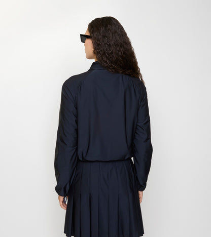 Cropped Newcott Hooded Jacket in Silhouette blue