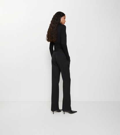 Grain de Poudre Wool Tailored Trousers in Black