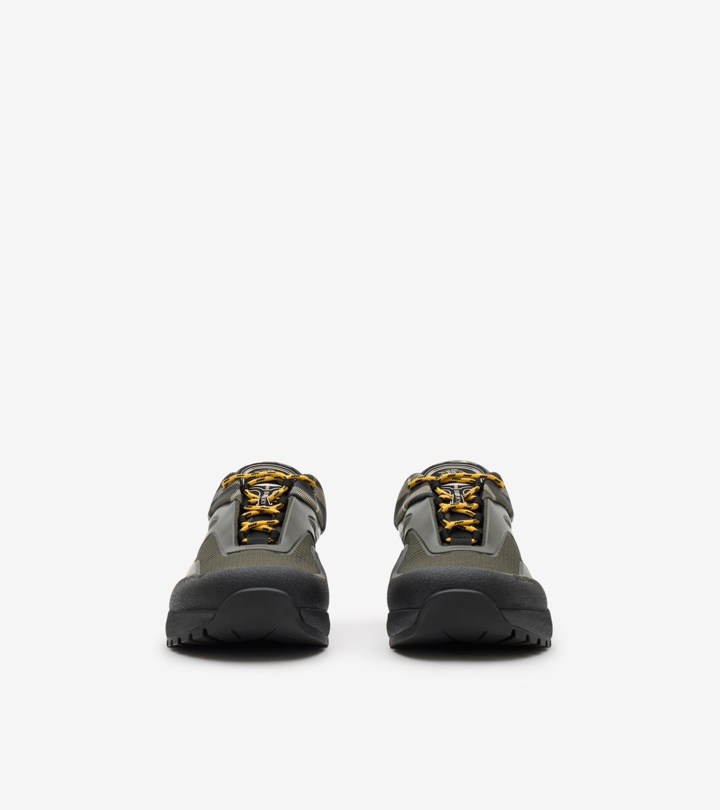 Check and Mesh Discover Sneakers in Thicket green