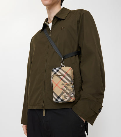 Check Phone Bag in Sand beige