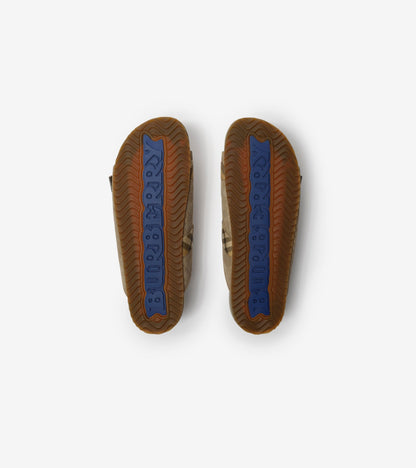 Check Suede Urchin Sandals in Sparrow beige